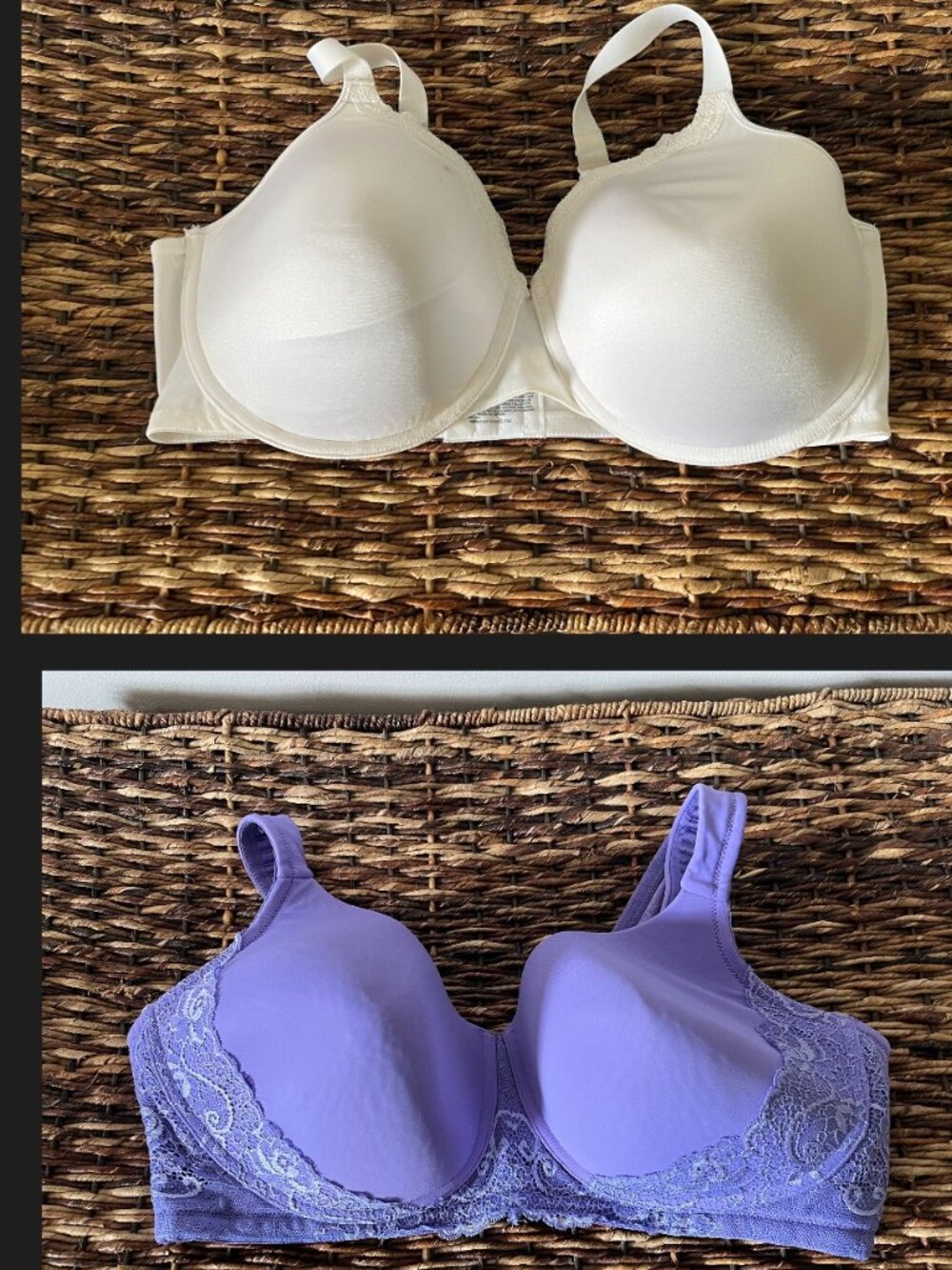 2 Bras(Playtex & Comfort Choice) -Women's Size 44DD -Padded-Underwire